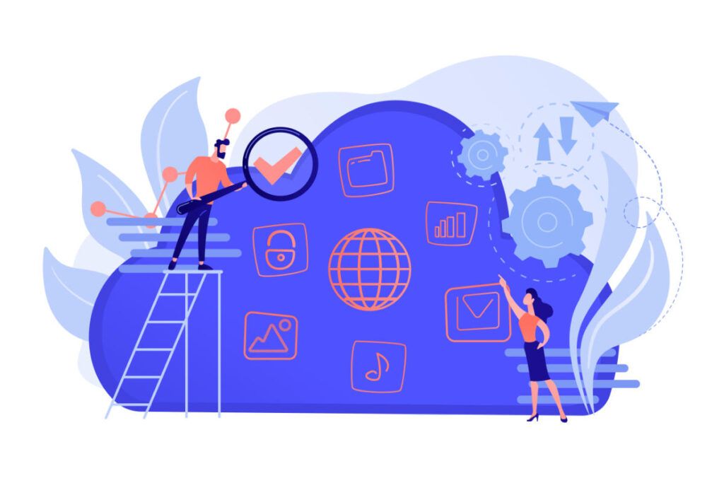Big data concept vector illustration.